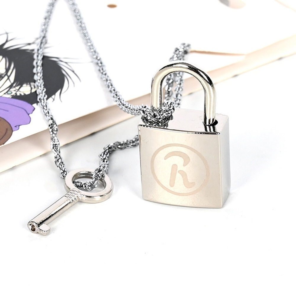 Anime Cosplay Couple - 2個セット アニメ 大崎ナナ 舒雄レン カップルネックレス 恋人の鍵と錠合金