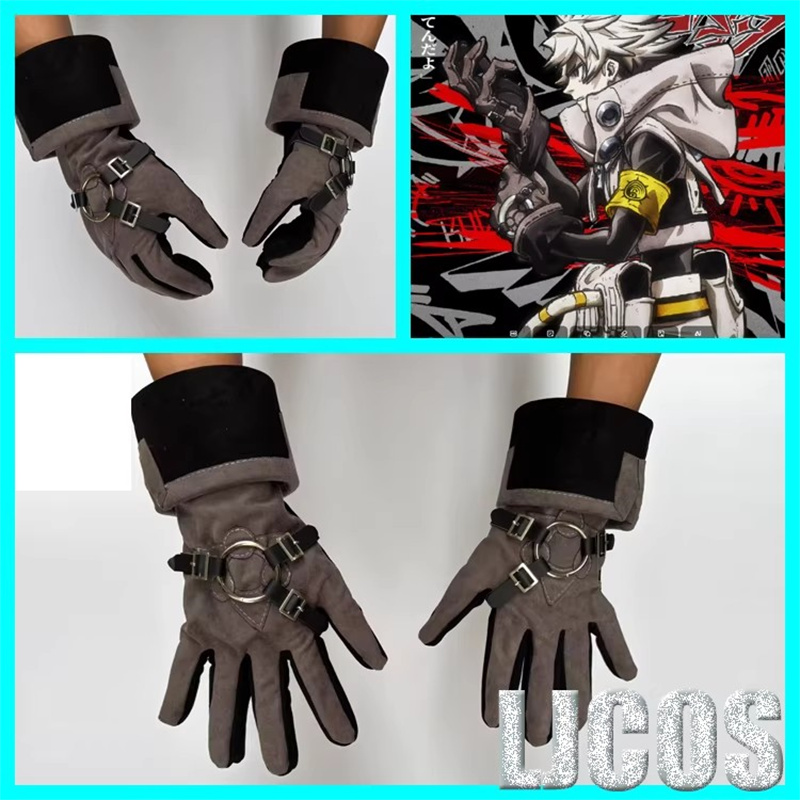 Anime Cosplay Mask - 1 ペアアニメ Gachiakuta Rudo コスプレ手袋マスクルーサーブラック手袋コスチュームアクセサリー小道具 ﻿