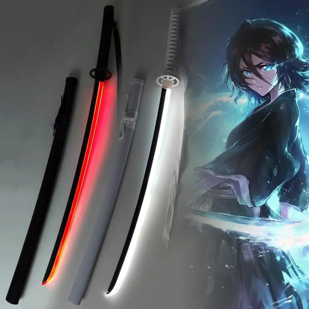 Anime Cosplay Katana - 40インチ グローブリーチ刀 LEDライトセーバー アニメ ルキア コスプレ小道具
