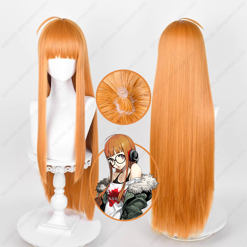Anime Cosplay Orange Hair - 布団バスカラコスプレ、オレンジ、イエロー、耐熱性、人工毛、ハロウィーンカーニバルウィッグ、ロング、85cm