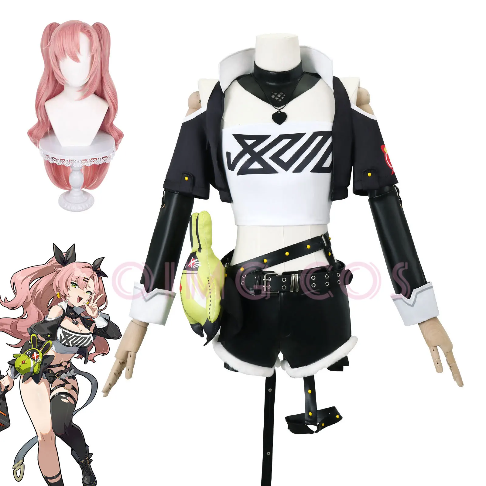 Anime Cosplay Women - ニコール・デマラ・ゼンレス・ゾーン・ゼロコスプレ衣装制服ウィッグアニメハロウィンコスチュームパーティー仮装女性ゲーム