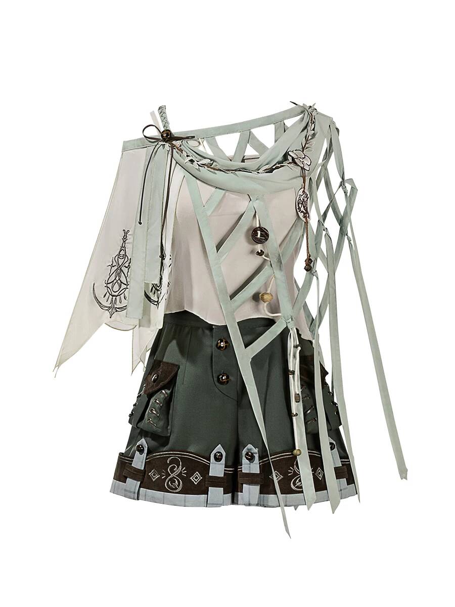 Anime Cosplay Lolita - ニューフォレストガイド プリンスライク ロリータショーツ ショールストラップ グリーン フィエスタ