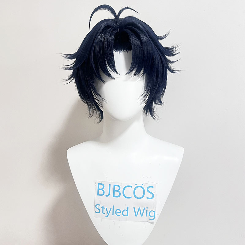 Anime Cosplay Wigs - 【スタイリング済みウィッグ】朝巴春馬 コスプレウィッグ ZZZ 30cm ショート ブラック