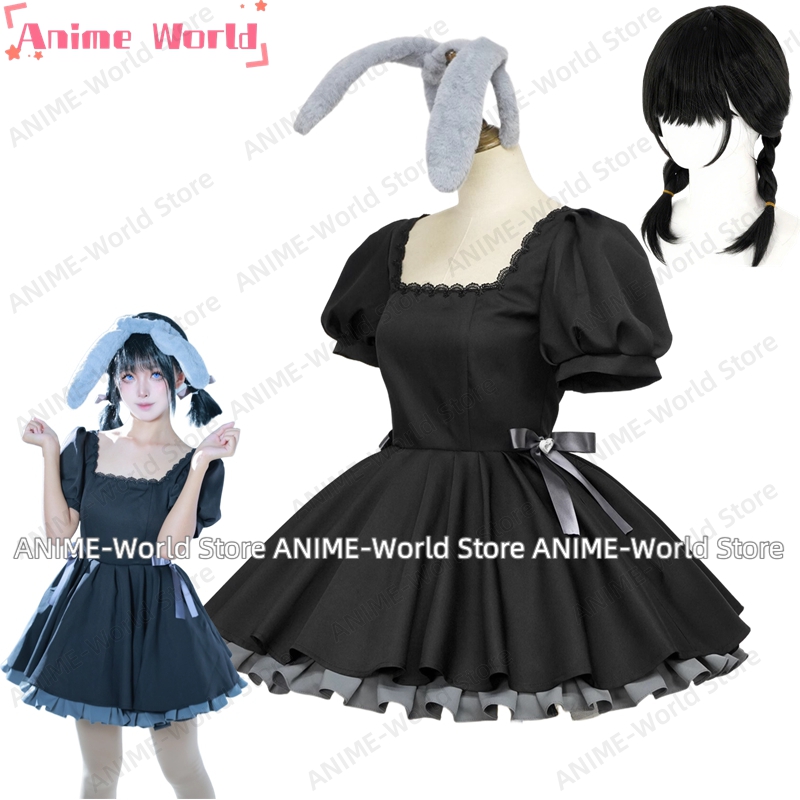 Anime Cosplay Black Girl - 「カスタムサイズ」エイリアンステージ ミジ・スア コスプレ アニプラスカフェ ブラックドレス衣装 バニーガールズガウン