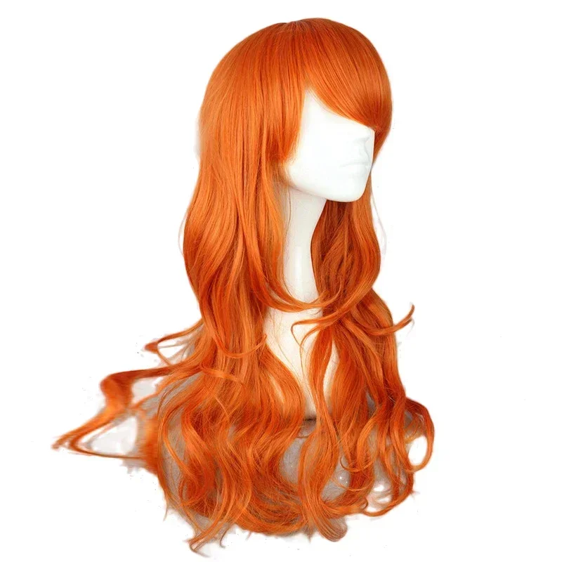 Anime Cosplay Orange Hair - 2026 アニメナミコスプレウィッグ 2 年後オレンジロングカーリー耐熱人工毛女性パーティーコスプレウィッグ