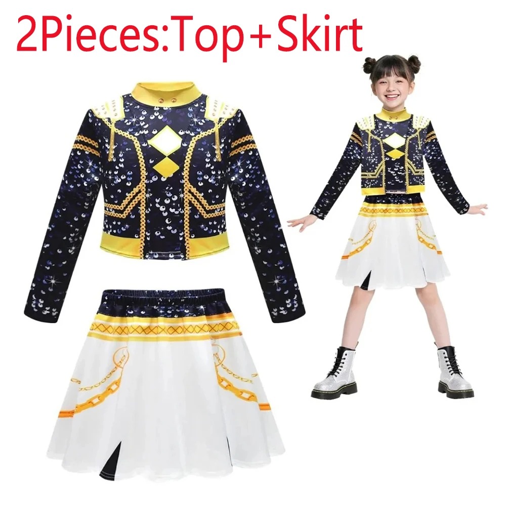 Cosplay Korean Anime - 韓国映画のロールプレイ服 ガールズグループ 子供用コスチューム衣装 お気に入りのステージパフォーマンス服 ハロウィン戦士のドレスアップ