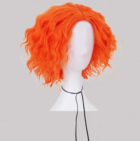 マッドハッターコスプレウィッグショートオレンジカーリーウィッ - Anime Cosplay Orange Hair のレビューと価格