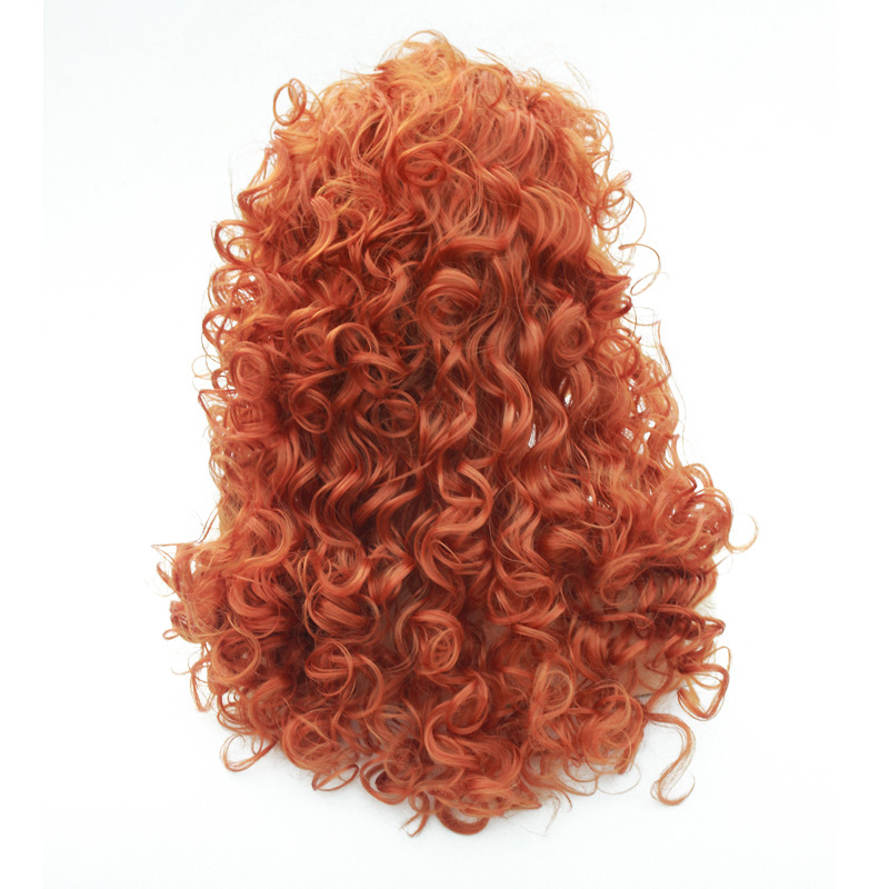 ブレイブ凡例コスプレウィッグ、メリダプリンセス、ロングカーリ - Anime Cosplay Orange Hair のレビューと価格