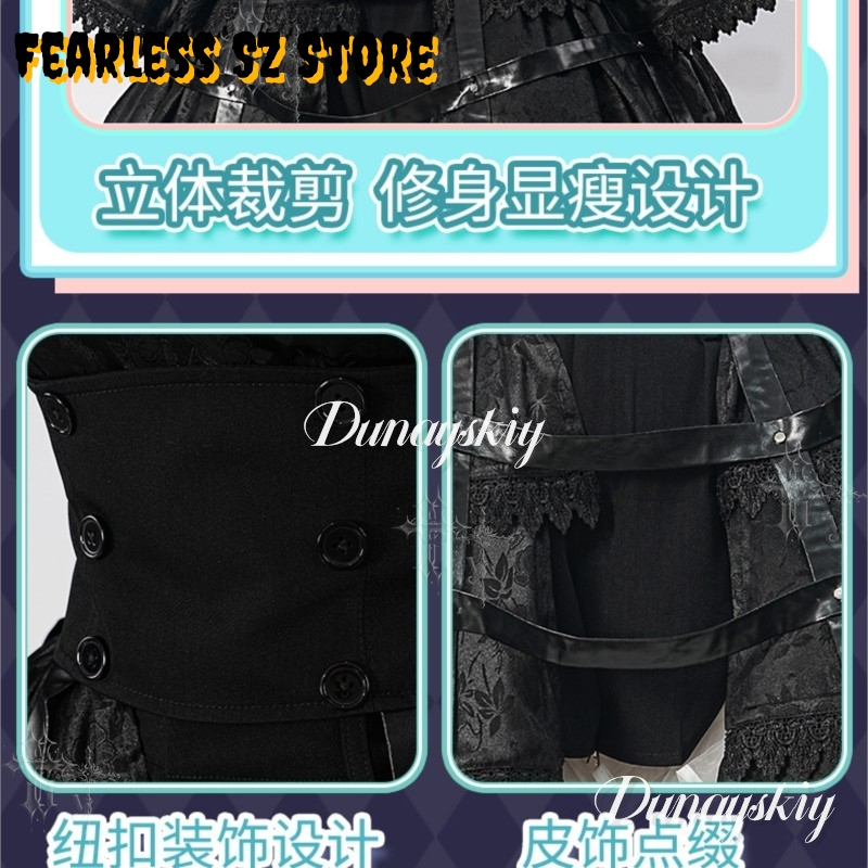 ガールゴシックドレスハロウィンカーニバル新しい黒ロリータシエ - Anime Cosplay Black Girl のレビューと価格