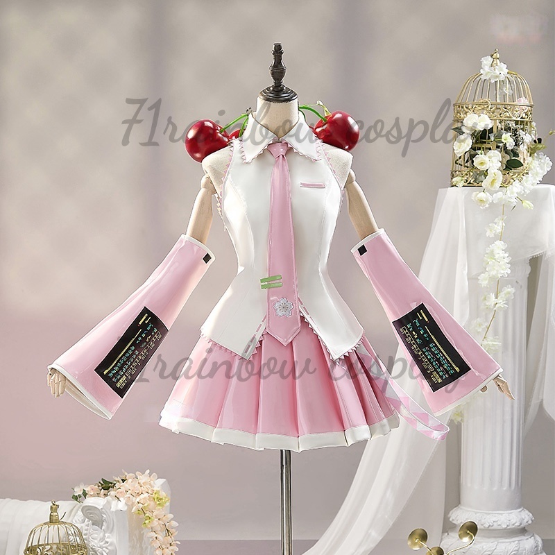 さくらミクコスプレ衣装ミク制服 JK フォーミュラドレスセッ - Anime Cosplay Miku のレビューと価格