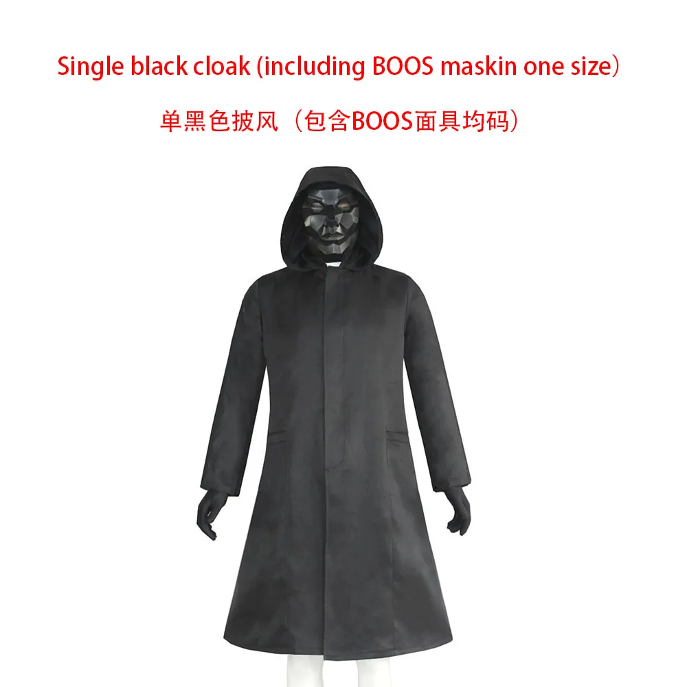 韓国ドラマゲームコスプレ衣装手袋付き男性黒ジャンプスーツ三角 - Cosplay Korean Anime のレビューと価格