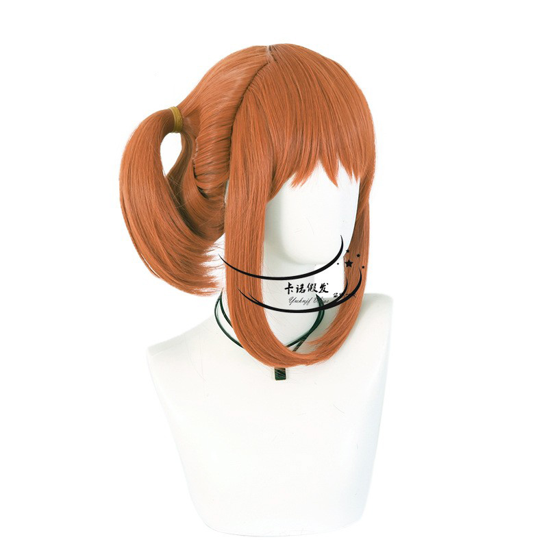 神楽コスプレアニメ銀魂ウィッグショートオレンジウィッグ耐熱人 - Anime Cosplay Orange Hair のレビューと価格