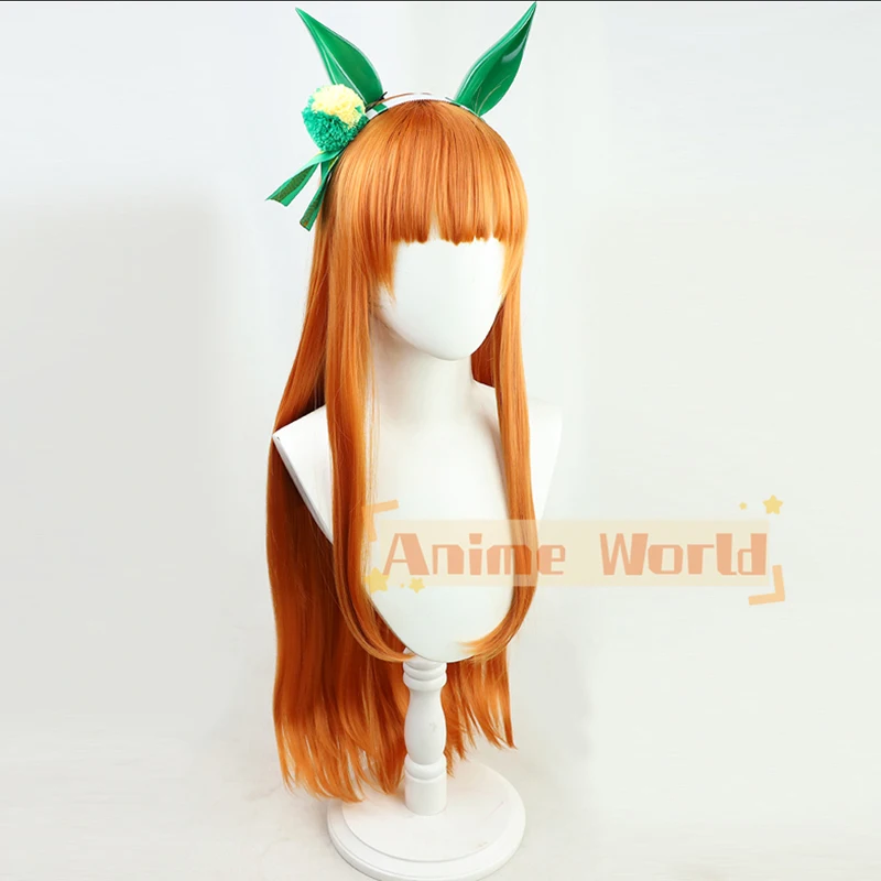 アニメウマ娘プリティーダービーサイレンススズカコスプレウィッ - Anime Cosplay Orange Hair のレビューと価格