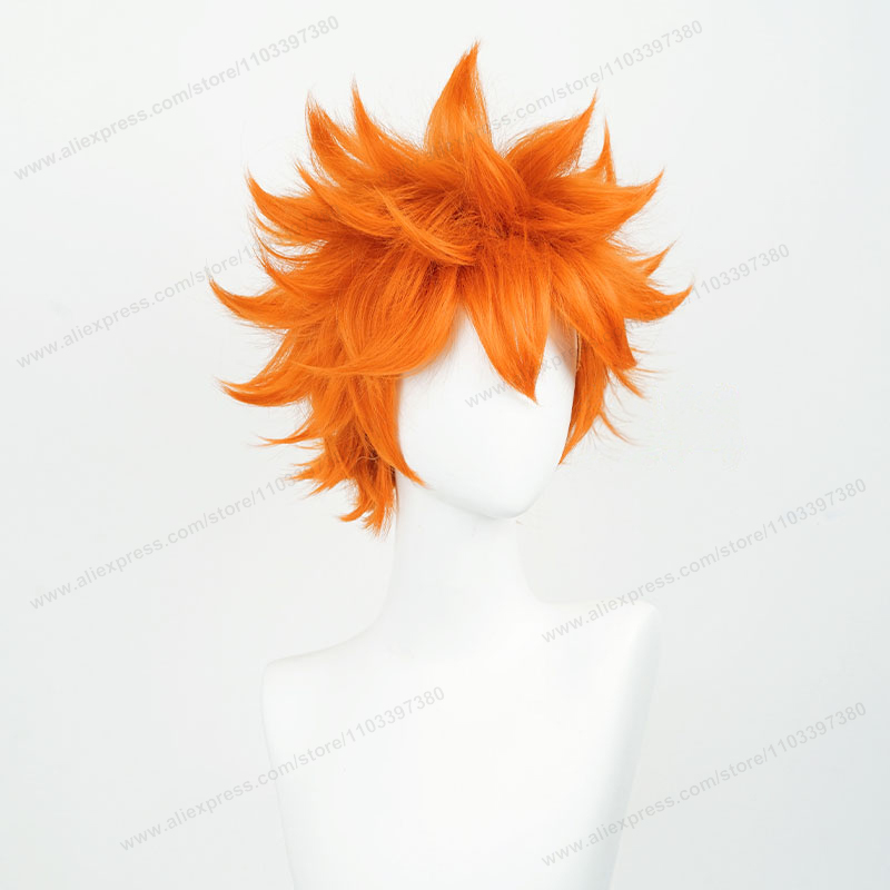 日向翔陽コスプレウィッグ 26 センチメートルショートオレン - Anime Cosplay Orange Hair のレビューと価格