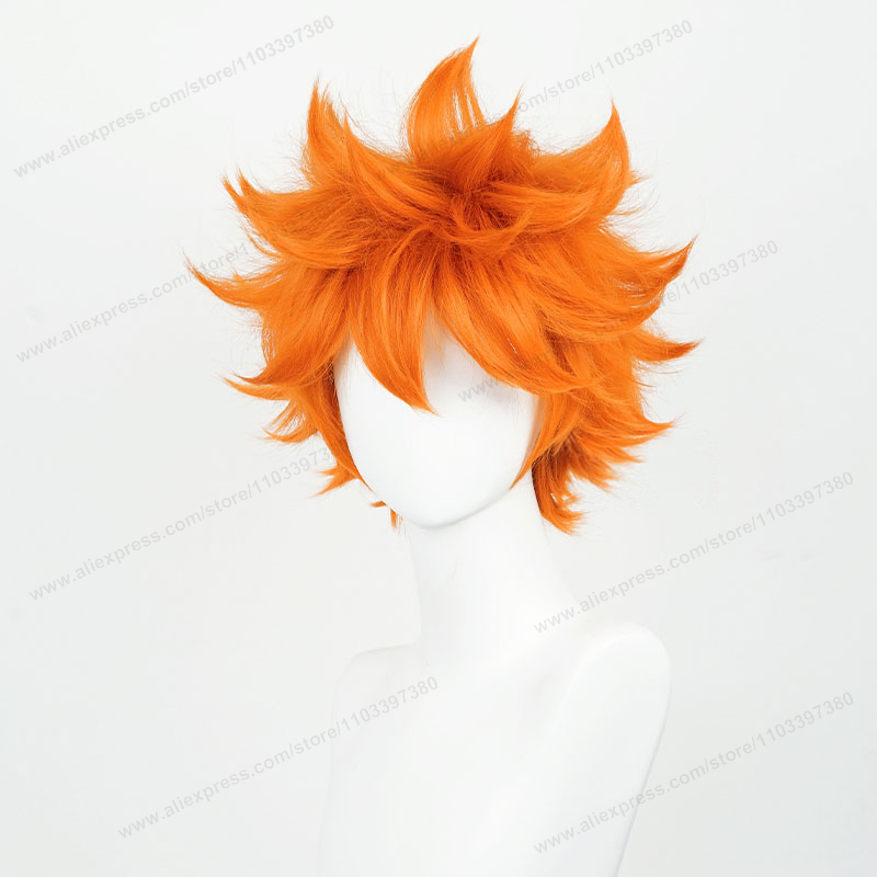 日向翔陽コスプレウィッグ 26 センチメートルショートオレン - Anime Cosplay Orange Hair のレビューと価格