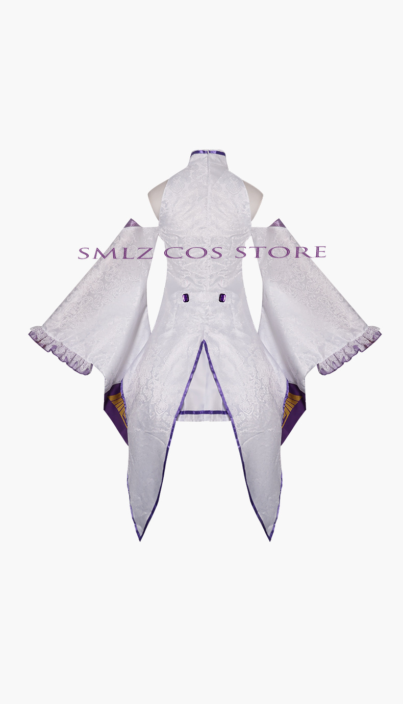 エミリアコスプレアニメ再ゼロカラハジメル異世界生活衣装白制服 - Anime Cosplay Outfit のレビューと価格
