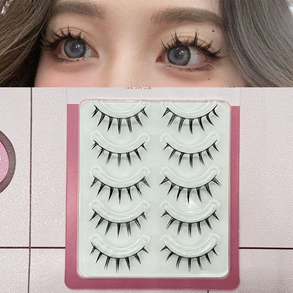 フェイクミンクつけまつげ 5 ペアパックドラマチックな厚いマ - Anime Cosplay Lashes のレビューと価格