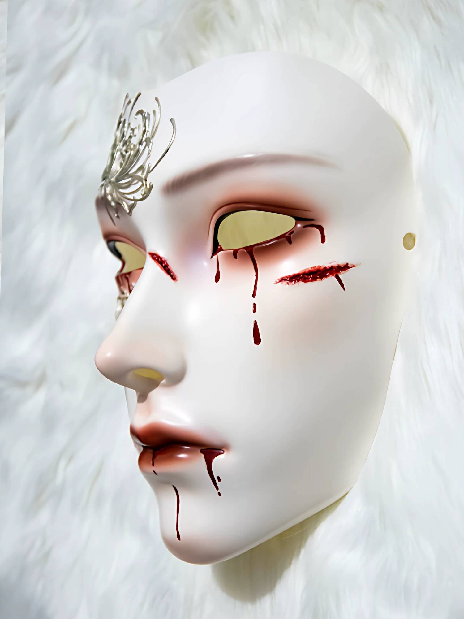 ソウルアーティファクト古代風マスクフルフェイス男性アニメ漢服 - Anime Cosplay Mask のレビューと価格