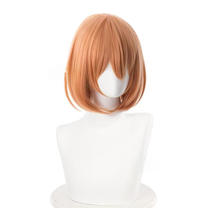 中野四葉コスプレウィッグ オレンジショートボブウィッグ 耐熱 - Anime Cosplay Orange Hair のレビューと価格