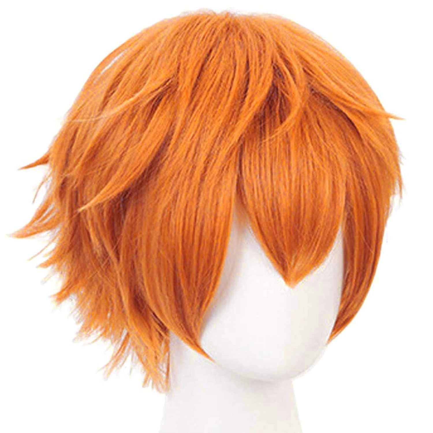 ショートオレンジウィッグ男性用オレンジコスプレ衣装ウィッグハ - Anime Cosplay Orange Hair のレビューと価格