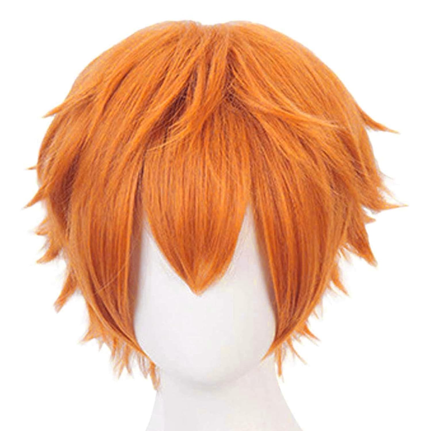 ショートオレンジウィッグ男性用オレンジコスプレ衣装ウィッグハ - Anime Cosplay Orange Hair のレビューと価格