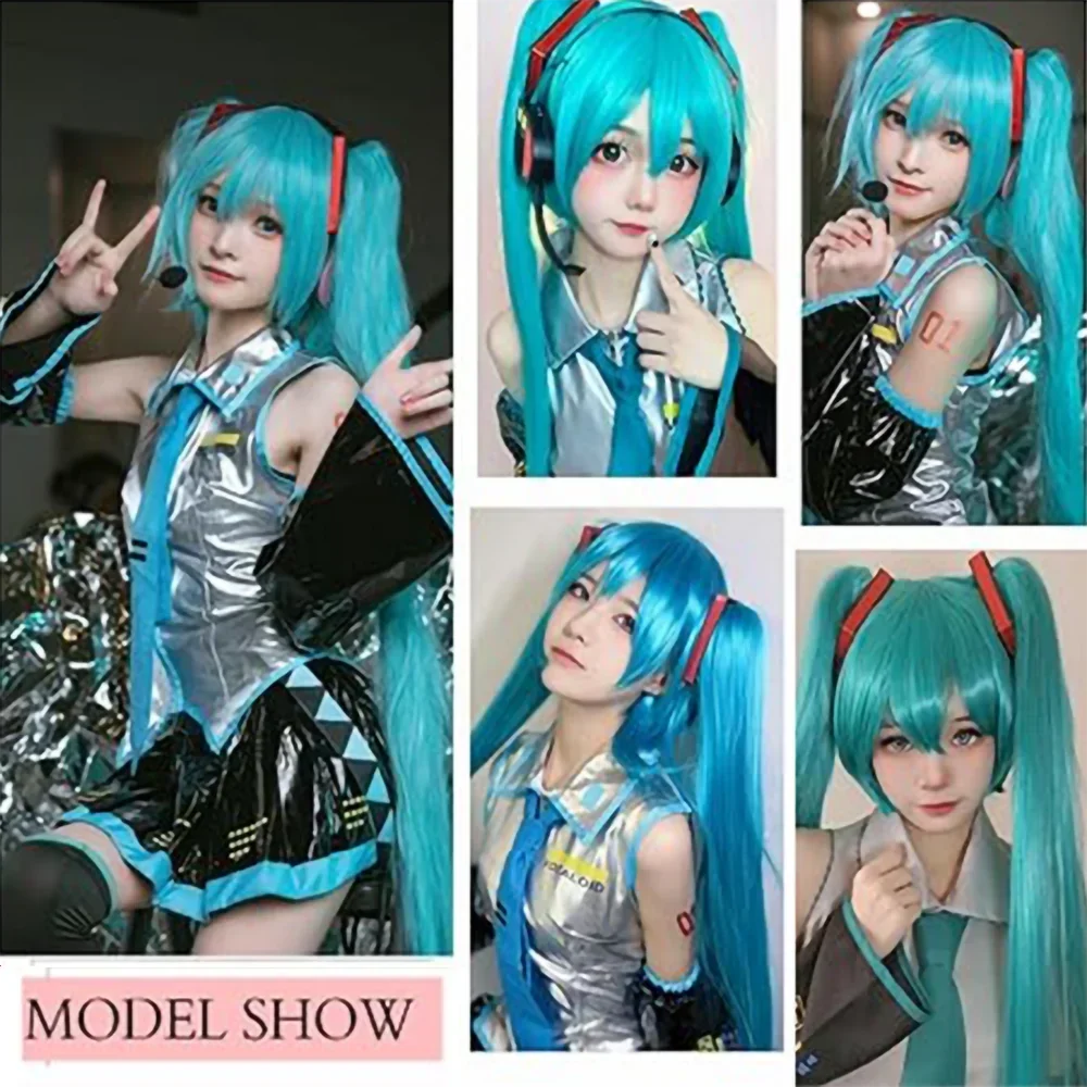 2026 ミク コスプレウィッグ 105 センチメートルロン - Anime Cosplay Miku のレビューと価格