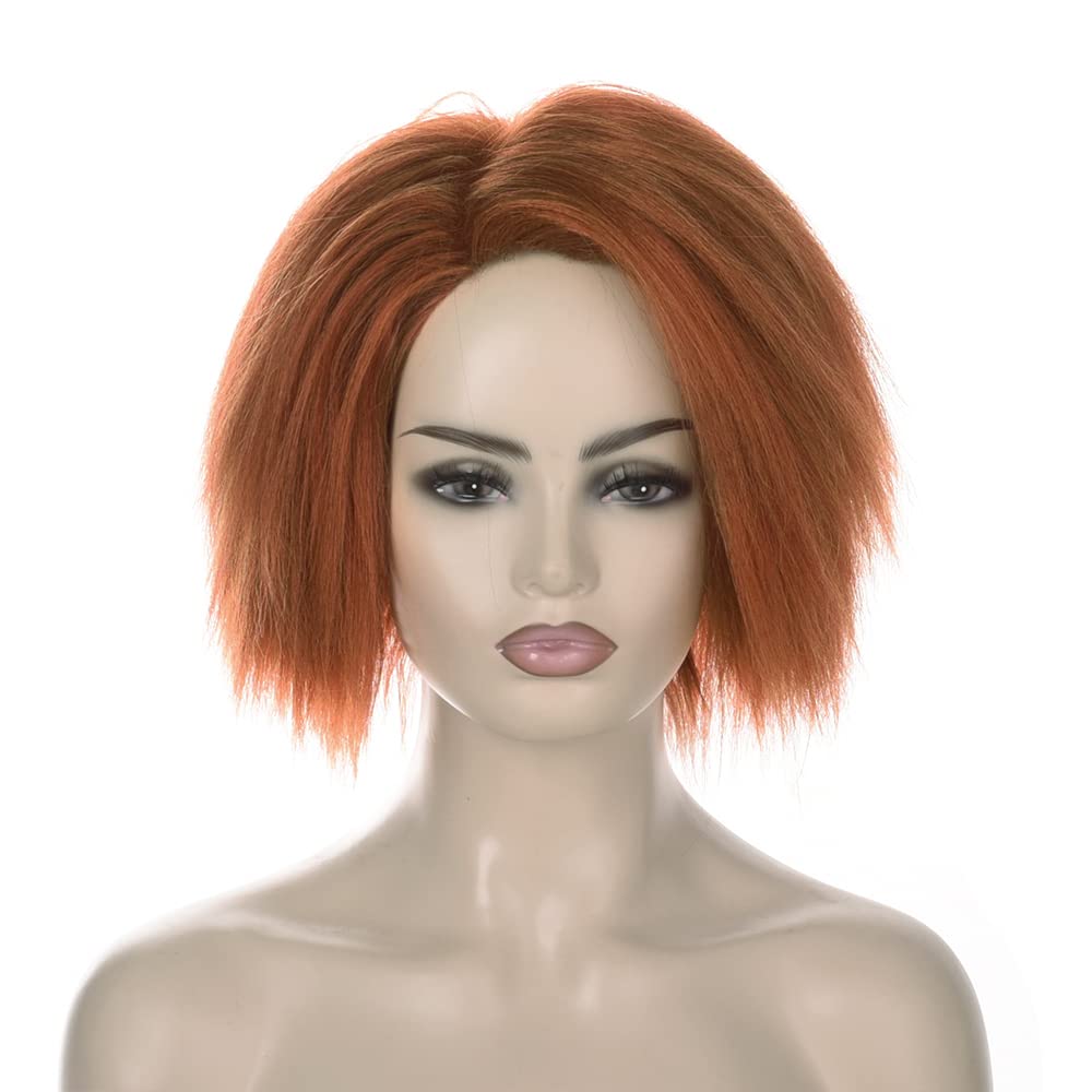 短いオレンジブラウンのヤキウィッグ。アニメのコスプレ用。悪役 - Anime Cosplay Orange Hair のレビューと価格