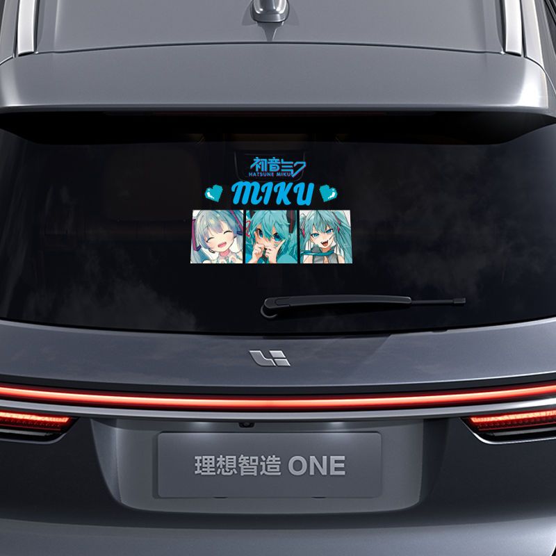 2026年新作クリエイティブ初音ミクアニメ反射ステッカー、車 - Anime Cosplay Miku のレビューと価格