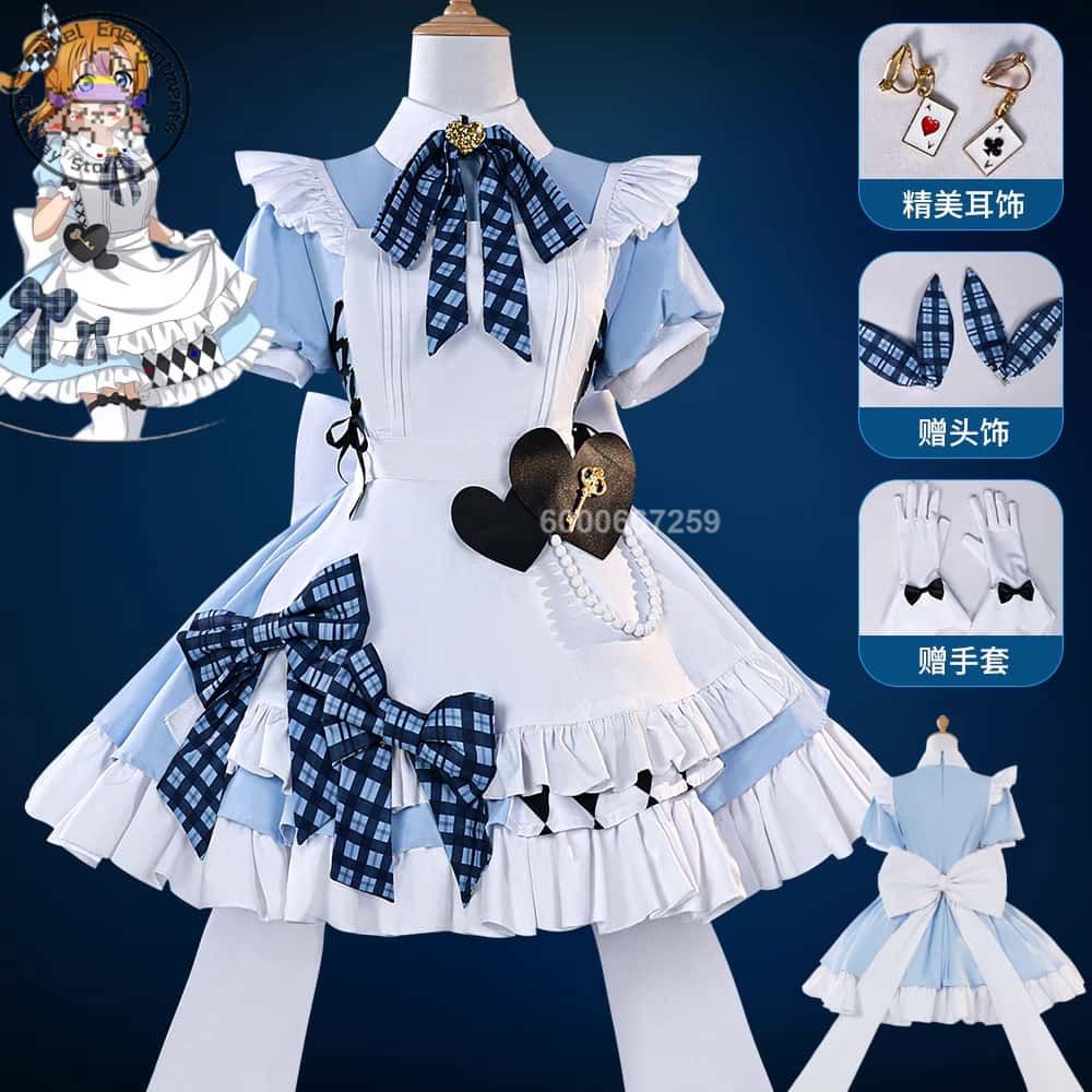 アニメ ラブライブ！ メイド服 コスプレ衣装 ブルー 可愛い - Anime Cosplay Shop のレビューと価格