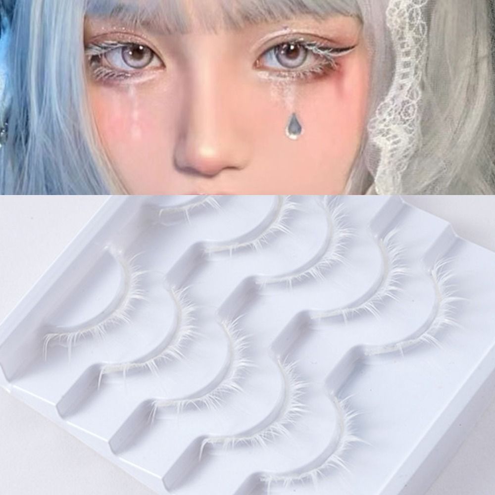 ホワイトホワイトアニメまつげ、スパイキー3Dマンガまつげ、和 - Anime Cosplay Lashes のレビューと価格