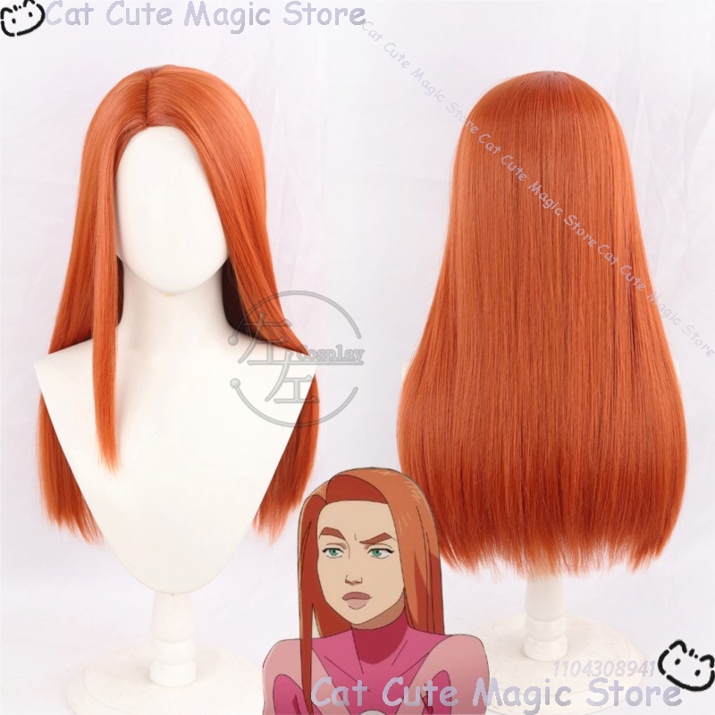 サマンサ・イブ・ウィルキンス アトム・イブ アニメ インビン - Anime Cosplay Orange Hair のレビューと価格