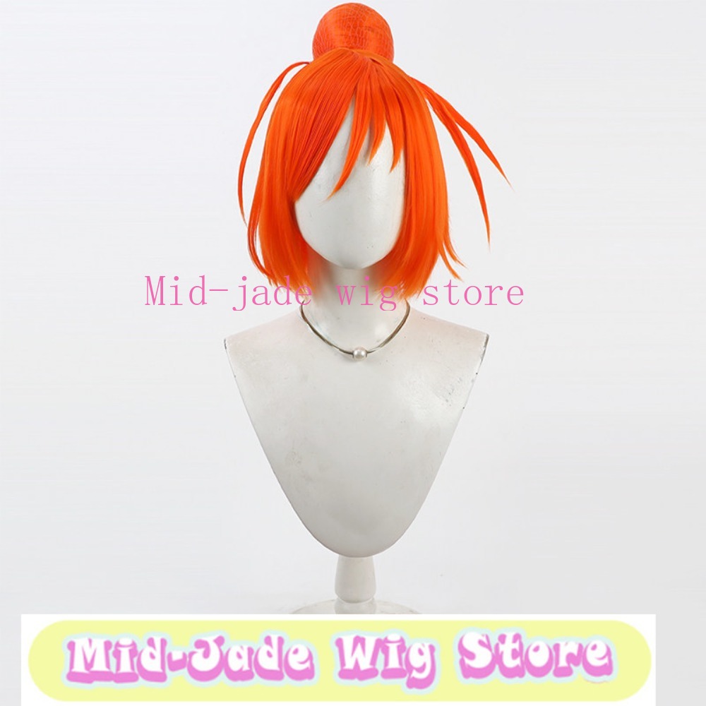 スマイルプリキュア 火野明音 コスプレウィッグ 耐熱ファイバ - Anime Cosplay Orange Hair のレビューと価格