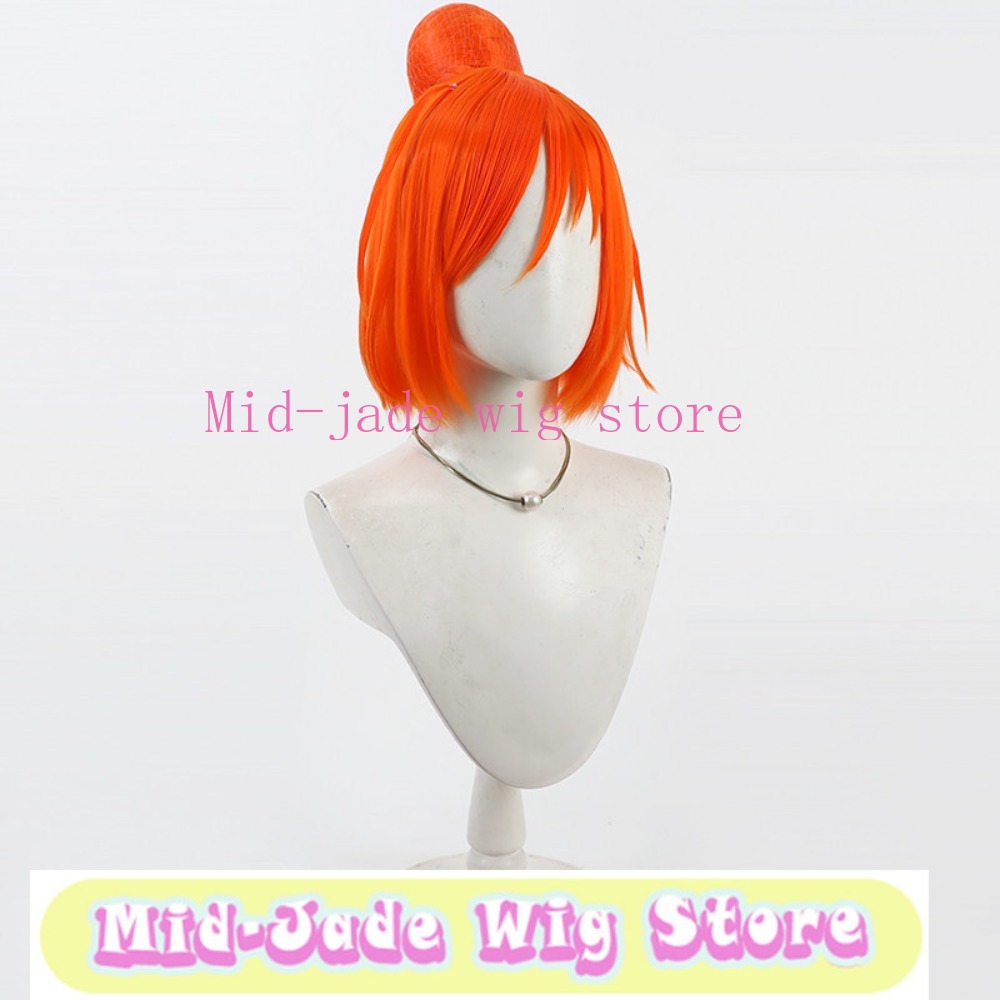 スマイルプリキュア 火野明音 コスプレウィッグ 耐熱ファイバ - Anime Cosplay Orange Hair のレビューと価格