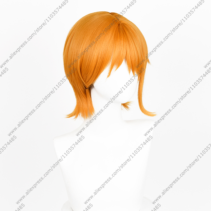 アニメナミコスプレウィッグ 30 センチメートルオレンジショ - Anime Cosplay Orange Hair のレビューと価格